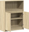 vidaXL - Dressoir - met - LED - 72x34x100 - cm - bewerkt - hout - sonoma - eikenkleurig