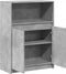 vidaXL - Dressoir - met - LED - 72x34x100 - cm - bewerkt - hout - betongrijs