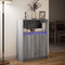 vidaXL - Dressoir - met - LED - 72x34x100 - cm - bewerkt - hout - grijs - sonoma - eiken