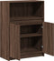 vidaXL - Dressoir - met - LED - 72x34x100 - cm - bewerkt - hout - bruin - eikenkleur