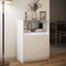 vidaXL - Dressoir - met - LED - 72x34x100 - cm - bewerkt - hout - wit