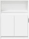 vidaXL - Dressoir - met - LED - 72x34x100 - cm - bewerkt - hout - wit