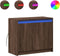 vidaXL - Dressoir - met - LED - 72x34x61 - cm - bewerkt - hout - bruin - eikenkleur