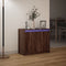 vidaXL - Dressoir - met - LED - 72x34x61 - cm - bewerkt - hout - bruin - eikenkleur