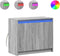 vidaXL - Dressoir - met - LED - 72x34x61 - cm - bewerkt - hout - grijs - sonoma - eiken