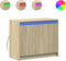 vidaXL - Dressoir - met - LED - 72x34x61 - cm - bewerkt - hout - sonoma - eikenkleurig
