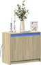 vidaXL - Dressoir - met - LED - 72x34x61 - cm - bewerkt - hout - sonoma - eikenkleurig