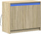 vidaXL - Dressoir - met - LED - 72x34x61 - cm - bewerkt - hout - sonoma - eikenkleurig