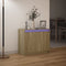 vidaXL - Dressoir - met - LED - 72x34x61 - cm - bewerkt - hout - sonoma - eikenkleurig