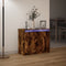 vidaXL - Dressoir - met - LED - 72x34x61 - cm - bewerkt - hout - gerookt - eikenkleurig
