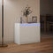 vidaXL - Dressoir - met - LED - 72x34x61 - cm - bewerkt - hout - wit
