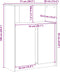 vidaXL - Dressoir - met - LED - 77x34x100 - cm - bewerkt - hout - bruin - eikenkleur