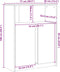 vidaXL - Dressoir - met - LED - 77x34x100 - cm - bewerkt - hout - betongrijs