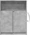 vidaXL - Dressoir - met - LED - 77x34x100 - cm - bewerkt - hout - betongrijs