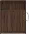 vidaXL - Dressoir - met - LED - 77x34x100 - cm - bewerkt - hout - bruin - eikenkleur