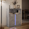 vidaXL - Dressoir - met - LED - 77x34x100 - cm - bewerkt - hout - betongrijs