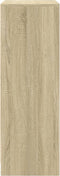 vidaXL - Dressoir - met - LED - 77x34x100 - cm - bewerkt - hout - sonoma - eikenkleurig