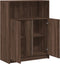 vidaXL - Dressoir - met - LED - 77x34x100 - cm - bewerkt - hout - bruin - eikenkleur