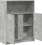 vidaXL - Dressoir - met - LED - 77x34x100 - cm - bewerkt - hout - betongrijs