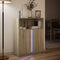 vidaXL - Dressoir - met - LED - 77x34x100 - cm - bewerkt - hout - sonoma - eikenkleurig