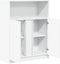 vidaXL - Dressoir - met - LED - 77x34x100 - cm - bewerkt - hout - wit
