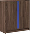 vidaXL - Dressoir - met - LED - 77x34x85 - cm - bewerkt - hout - bruin - eikenkleur