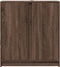 vidaXL - Dressoir - met - LED - 77x34x85 - cm - bewerkt - hout - bruin - eikenkleur
