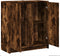 vidaXL - Dressoir - met - LED - 77x34x85 - cm - bewerkt - hout - gerookt - eikenkleurig