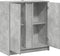 vidaXL - Dressoir - met - LED - 77x34x85 - cm - bewerkt - hout - betongrijs