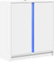 vidaXL - Dressoir - met - LED - 77x34x85 - cm - bewerkt - hout - wit