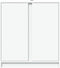 vidaXL - Dressoir - met - LED - 77x34x85 - cm - bewerkt - hout - wit