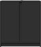 vidaXL - Dressoir - met - LED - 77x34x85 - cm - bewerkt - hout - zwart