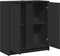 vidaXL - Dressoir - met - LED - 77x34x85 - cm - bewerkt - hout - zwart
