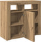 vidaXL - Dressoir - met - LED - 80x35x75 - cm - bewerkt - hout - artisanaal - eiken