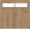 vidaXL - Dressoir - met - LED - 80x35x75 - cm - bewerkt - hout - artisanaal - eiken