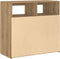 vidaXL - Dressoir - met - LED - 80x35x75 - cm - bewerkt - hout - artisanaal - eiken