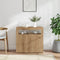vidaXL - Dressoir - met - LED - 80x35x75 - cm - bewerkt - hout - artisanaal - eiken
