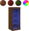 vidaXL - Dressoir - met - LED-verlichting - 41x37x100 - cm - bruin - eikenkleur