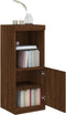 vidaXL - Dressoir - met - LED-verlichting - 41x37x100 - cm - bruin - eikenkleur