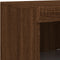 vidaXL - Dressoir - met - LED-verlichting - 41x37x100 - cm - bruin - eikenkleur
