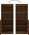 vidaXL - Dressoir - met - LED-verlichting - 41x37x100 - cm - bruin - eikenkleur