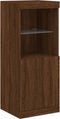 vidaXL - Dressoir - met - LED-verlichting - 41x37x100 - cm - bruin - eikenkleur