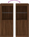 vidaXL - Dressoir - met - LED-verlichting - 41x37x100 - cm - bruin - eikenkleur