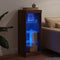 vidaXL - Dressoir - met - LED-verlichting - 41x37x100 - cm - bruin - eikenkleur