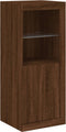 vidaXL - Dressoir - met - LED-verlichting - 41x37x100 - cm - bruin - eikenkleur