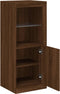 vidaXL - Dressoir - met - LED-verlichting - 41x37x100 - cm - bruin - eikenkleur