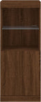 vidaXL - Dressoir - met - LED-verlichting - 41x37x100 - cm - bruin - eikenkleur