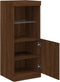 vidaXL - Dressoir - met - LED-verlichting - 41x37x100 - cm - bruin - eikenkleur