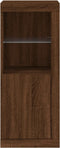 vidaXL - Dressoir - met - LED-verlichting - 41x37x100 - cm - bruin - eikenkleur