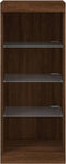 vidaXL - Dressoir - met - LED-verlichting - 41x37x100 - cm - bruin - eikenkleur